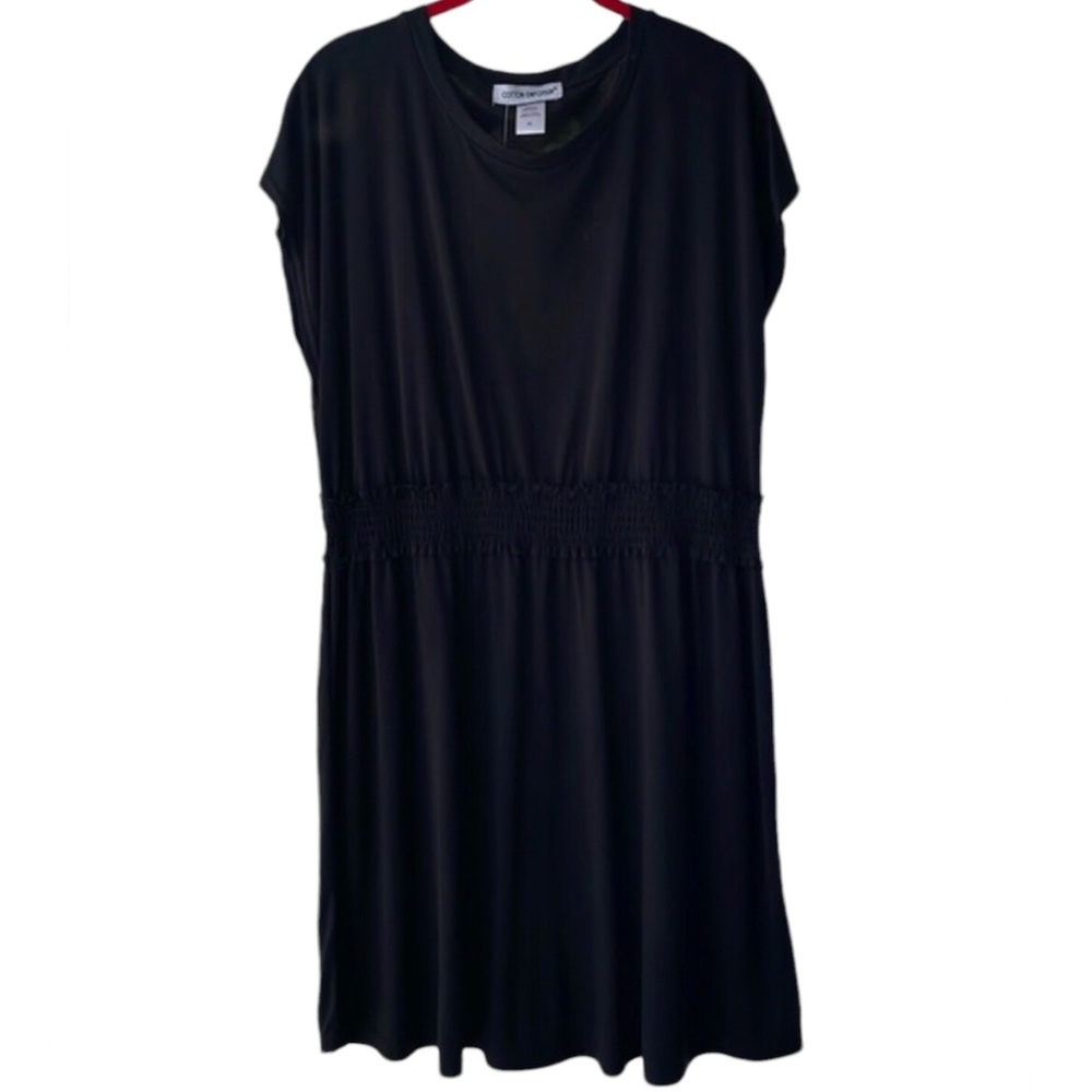 Cotton Emporium Ruched-Waist Jersey Knit Dress